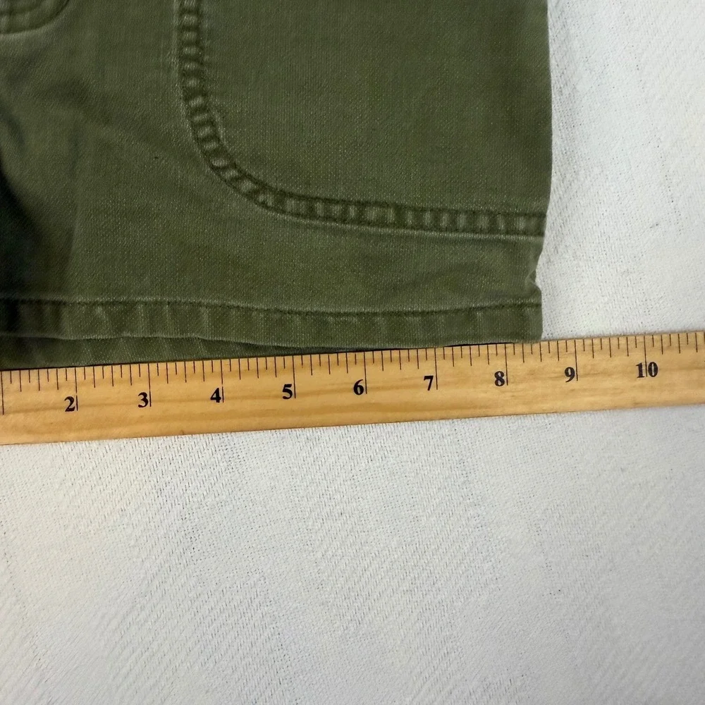 SO GSJC Womens Olive Green Utility Shorts Size 0 Cotton Cargo Low Rise 15324GM